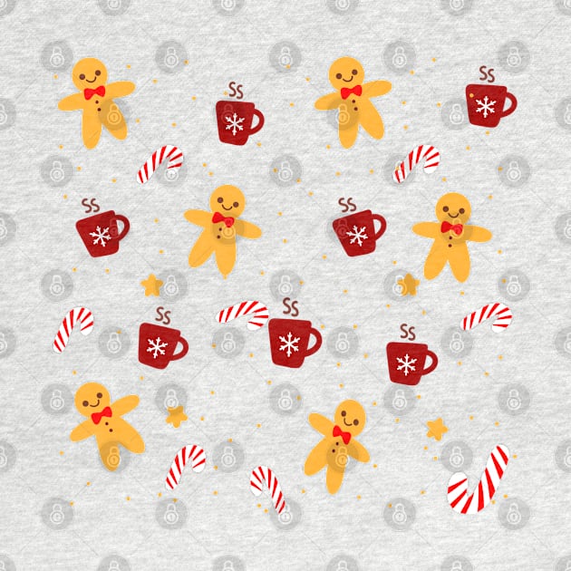 Gingerbread christmas pattern 1. by Miruna Mares